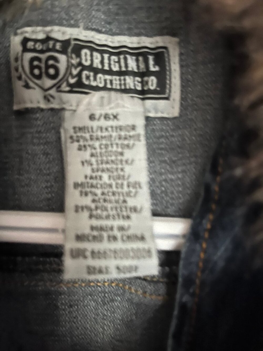 Route 66 Girls jean jacket size 6/6X - Picture 2 of 2